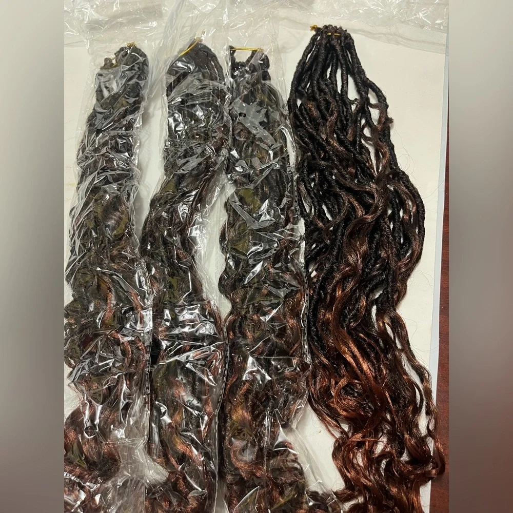 Goddess Locs Crochet Hair 18Inch Boho Faux Locs,Crochet Locs With Curly Ends